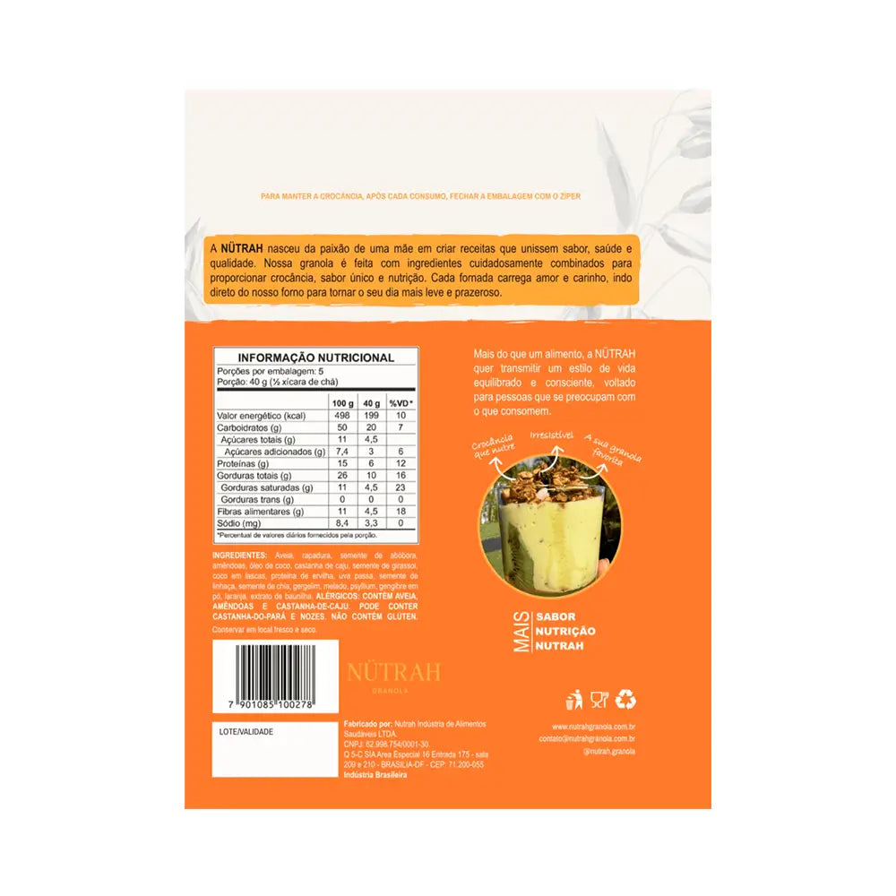Granola Laranja & Baunilha Proteica