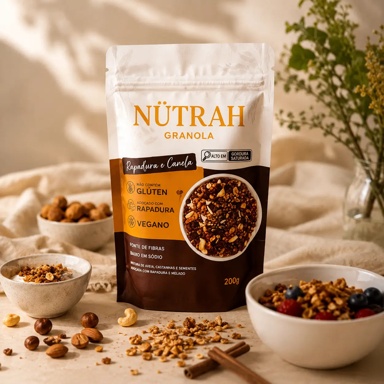 Granola Rapadura e Canela