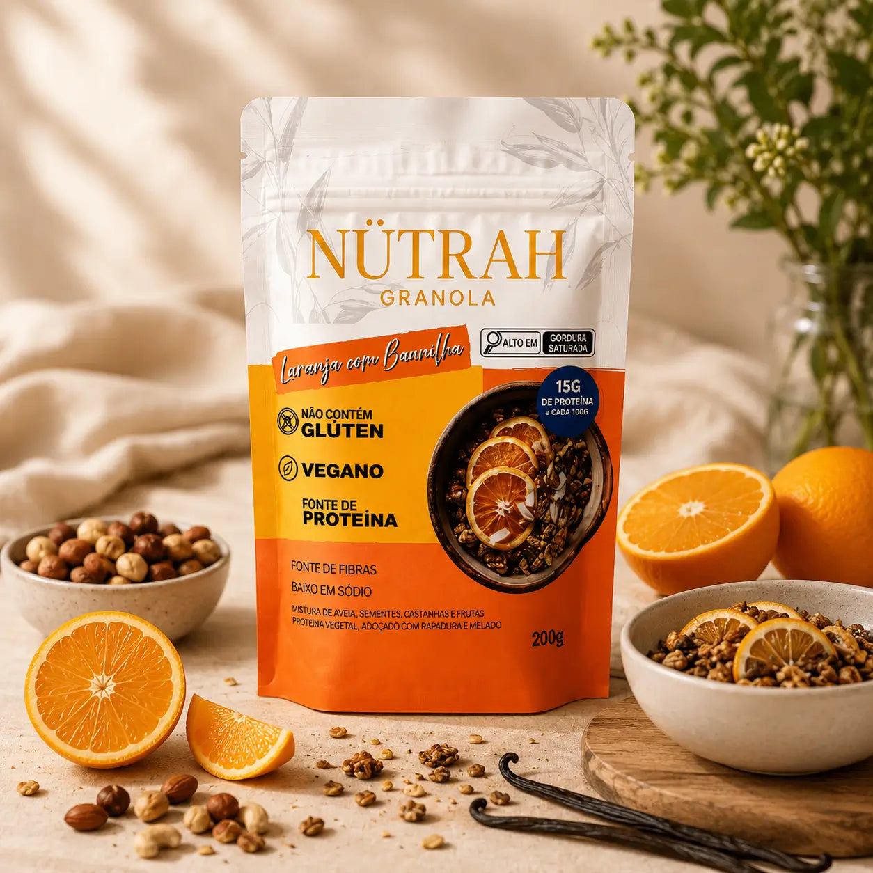 Granola Laranja & Baunilha Proteica
